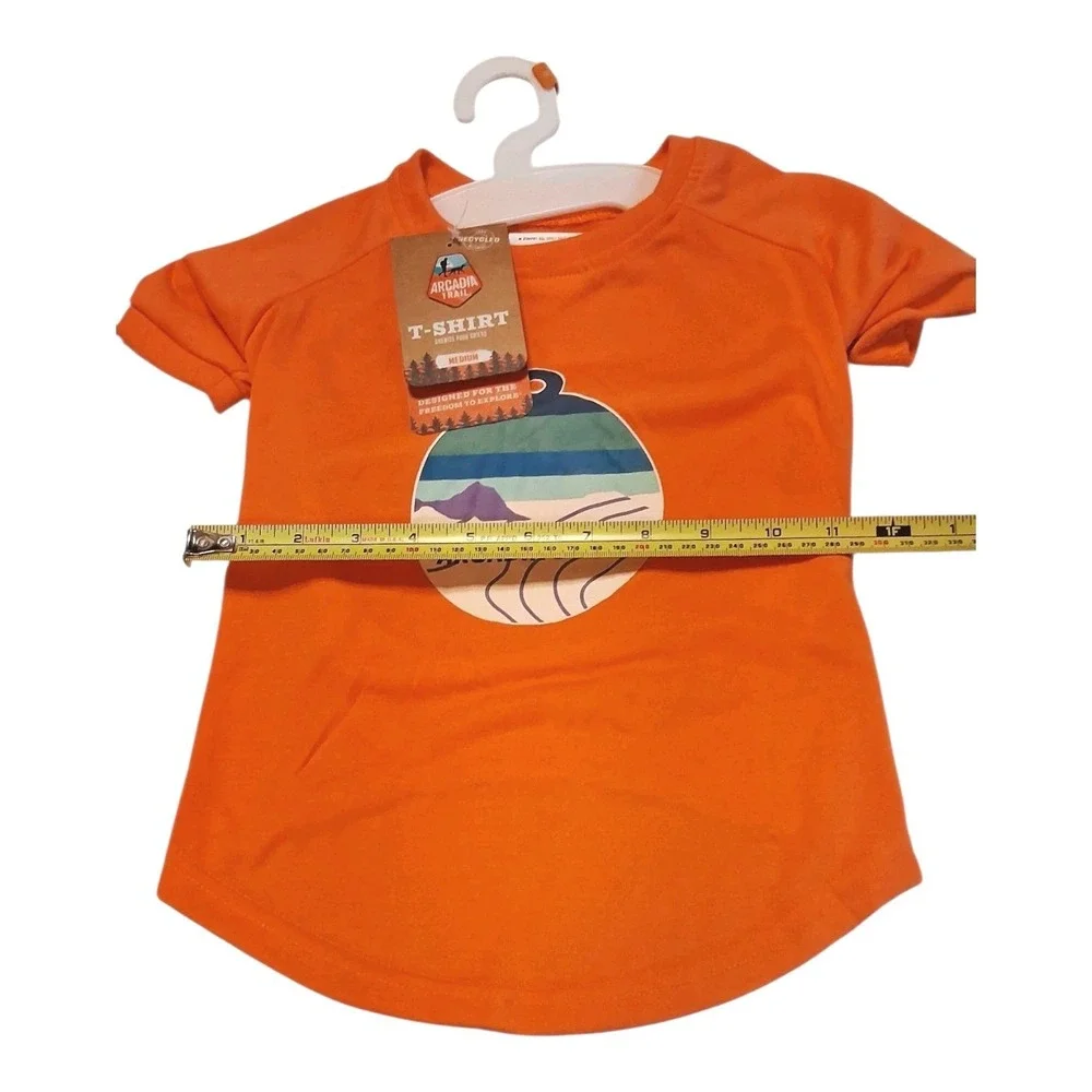 Arcadia Trail Eco-Friendly Dog T-Shirt M - Orange Tree Logo 100% Recycled NWT
